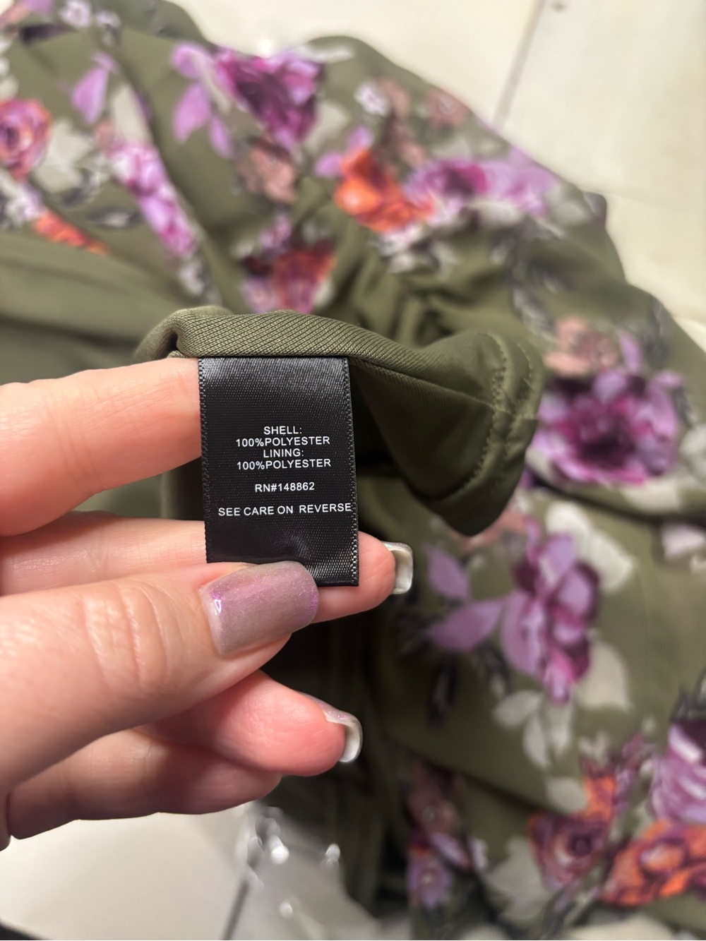 Torrid Dress Floral Olive Green Tiered Halter A Line Sleeveless Keyhole Size 1X - Picture 7 of 8